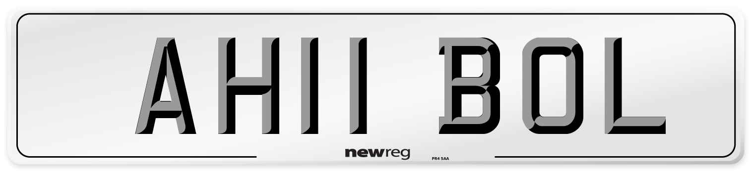 AH11 BOL Number Plate from New Reg